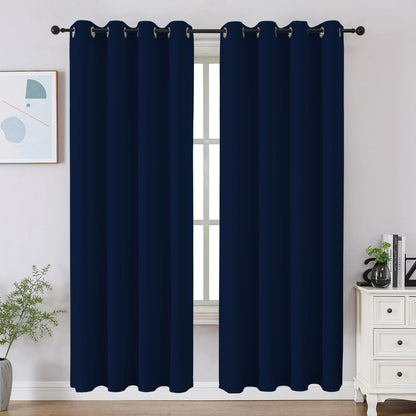 CUCRAF Beige Blackout Curtains 84 inch Length 2 Panels Set, Room Darkening Drapes for Living Room Bedroom, Thermal Insulated Light Blocking Grommet Window Curtain (W52 x L84 Inch)