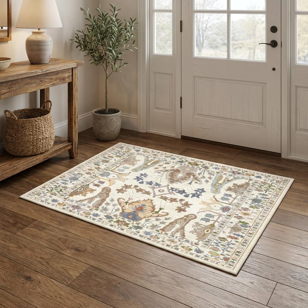 8x10 Rugs for Living Room Washable Green Area Rug Rugs for Bedroom