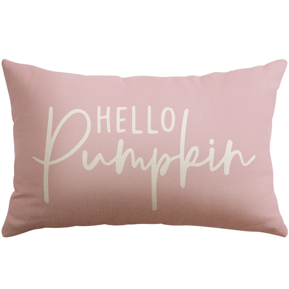Artscope Hello Pumpkin Beige Lumbar Throw Pillow Cover 12x20 Inch Fall Decoration Cushion Cover Thanksgiving Farmhouse Pillow Case for Home Sofa Couch Decor