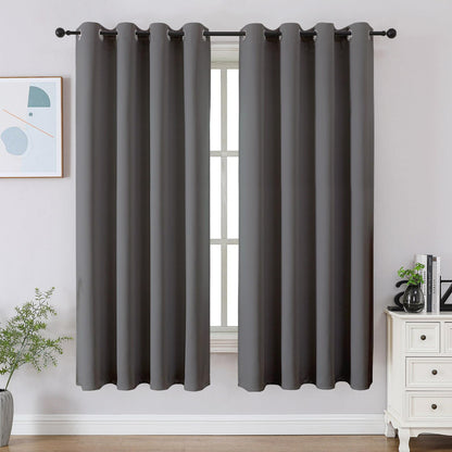 CUCRAF Beige Blackout Curtains 84 inch Length 2 Panels Set, Room Darkening Drapes for Living Room Bedroom, Thermal Insulated Light Blocking Grommet Window Curtain (W52 x L84 Inch)