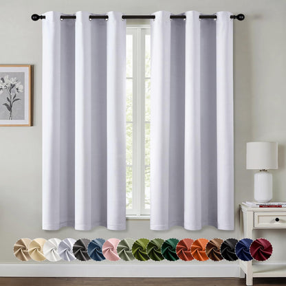MIULEE Blackout Curtains for Bedroom 2 Panels 40 x 63 Inch Long Black