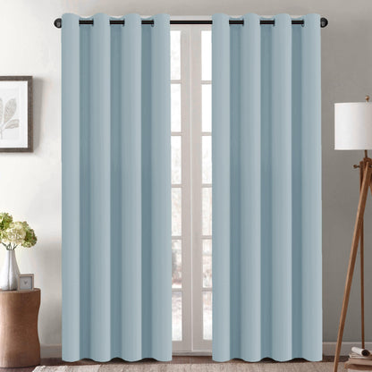 H.VERSAILTEX Blackout Curtains for Bedroom Thermal Insulated Room Darkening Living Room Curtains 63 Inch Long Grommet Privacy Protection Window Curtain Panels/Drapes for Nursery,2 Panels,Ivory/Cream