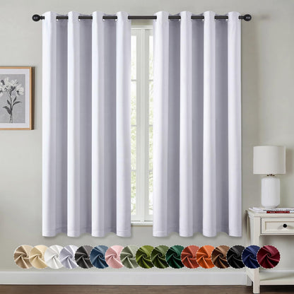 MIULEE Blackout Curtains for Bedroom 2 Panels 40 x 63 Inch Long Pink