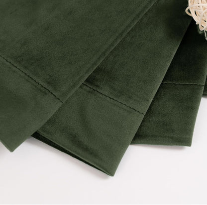 BGment Olive Green Velvet Blackout Curtains 52 x 84 Inch Length, 2 Panels