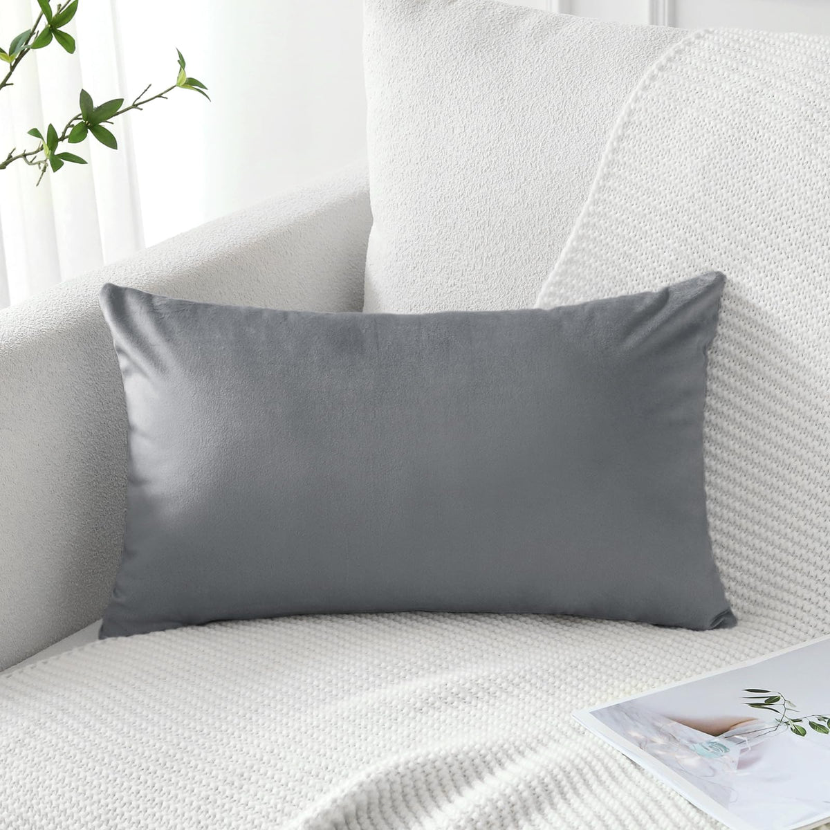 Artscope Luxury Velvet Pillow Covers Super Soft Decorative Square Throw Pillow Covers Case Cushion Covers for Sofa Couch Bedroom Car Decor 20x20 Inch Light Blue