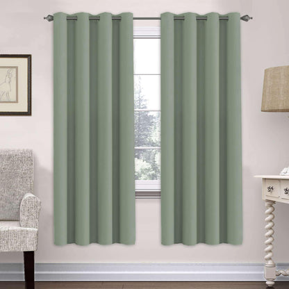 H.VERSAILTEX Blackout Curtains for Bedroom Thermal Insulated Room Darkening Living Room Curtains 63 Inch Long Grommet Privacy Protection Window Curtain Panels/Drapes for Nursery,2 Panels,Ivory/Cream