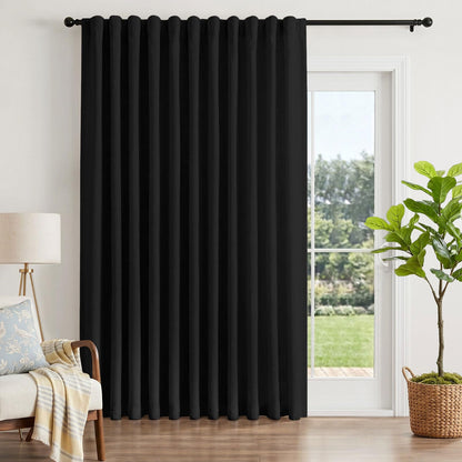 INOVADAY 100% Blackout Linen Curtains for Bedroom 50x84 Inches Cream