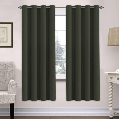 H.VERSAILTEX Blackout Curtains for Bedroom Thermal Insulated Room Darkening Living Room Curtains 63 Inch Long Grommet Privacy Protection Window Curtain Panels/Drapes for Nursery,2 Panels,Ivory/Cream