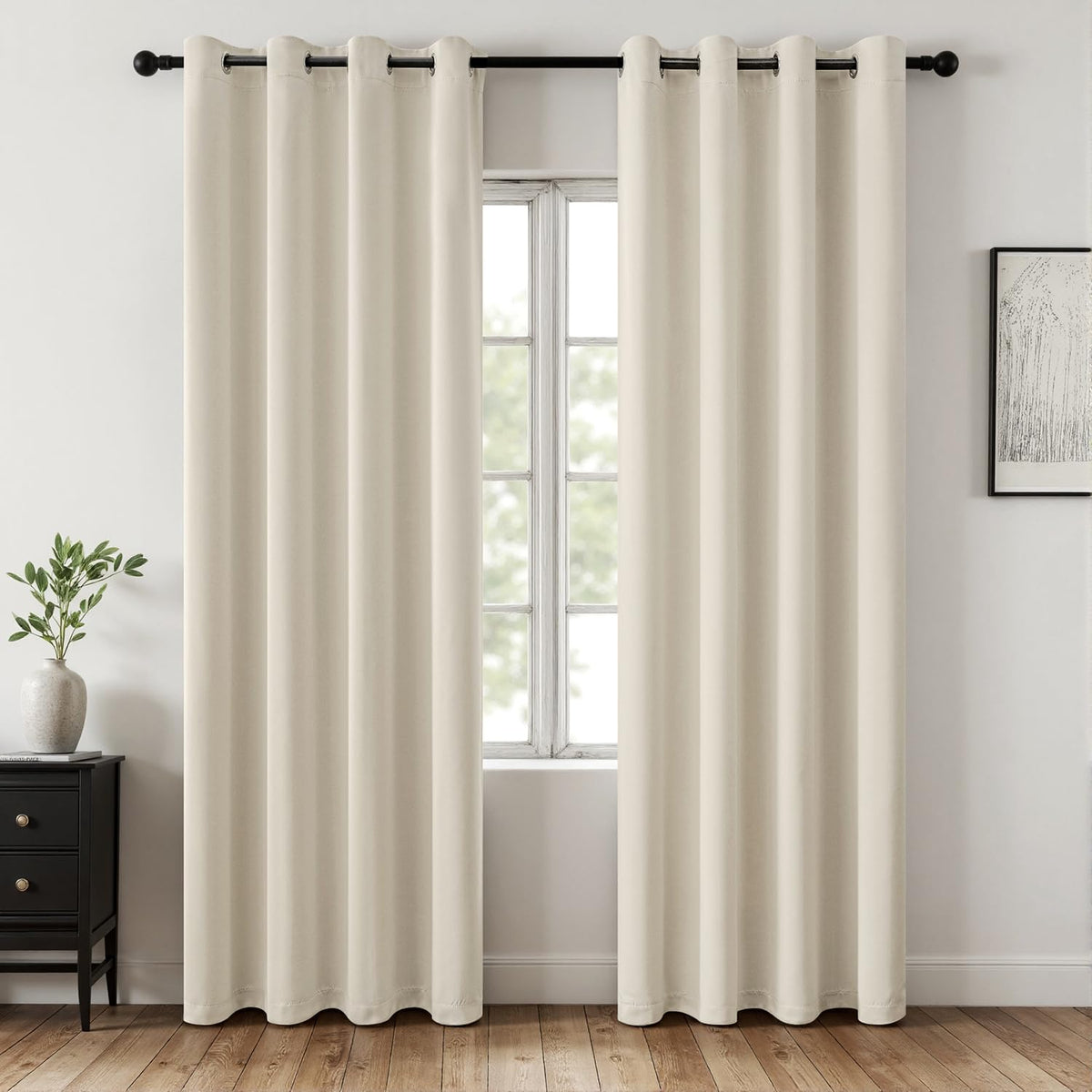 MIULEE Light Pink Blackout Bedroom Curtains Drapes 84 Inch Long 52"x84"