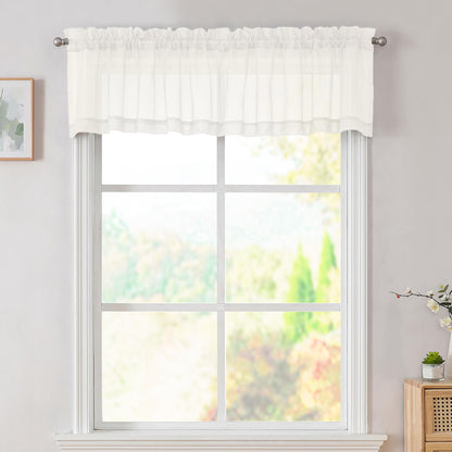 Simplebrand Black Sheer Curtains 84 Inches Long 2 Panels for Living Room