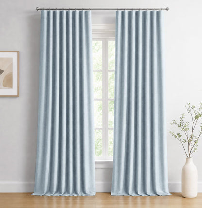 INOVADAY 100% Blackout Curtains for Bedroom Black Out Curtains 84 Inch Long