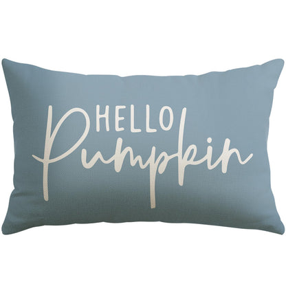 Artscope Hello Pumpkin Beige Lumbar Throw Pillow Cover 12x20 Inch Fall Decoration Cushion Cover Thanksgiving Farmhouse Pillow Case for Home Sofa Couch Decor