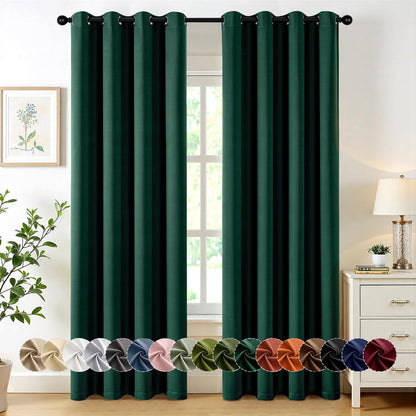 MIULEE Blackout Curtains for Bedroom 2 Panels 40 x 63 Inch Long Black
