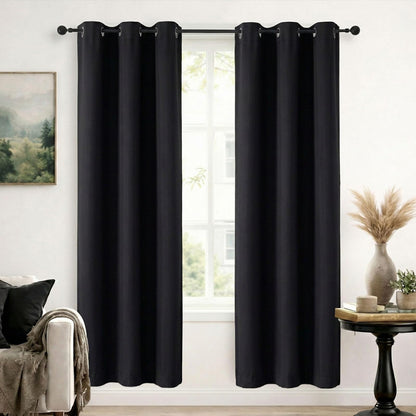 Simplebrand Sage Green Blackout Curtains 84 Inch Length 2 Panels Set for Bedroom/Living Room, Solid Room Darkening Thermal Insulated Grommet Energy Saving Window Treatment Drapes, Each 52" Wide