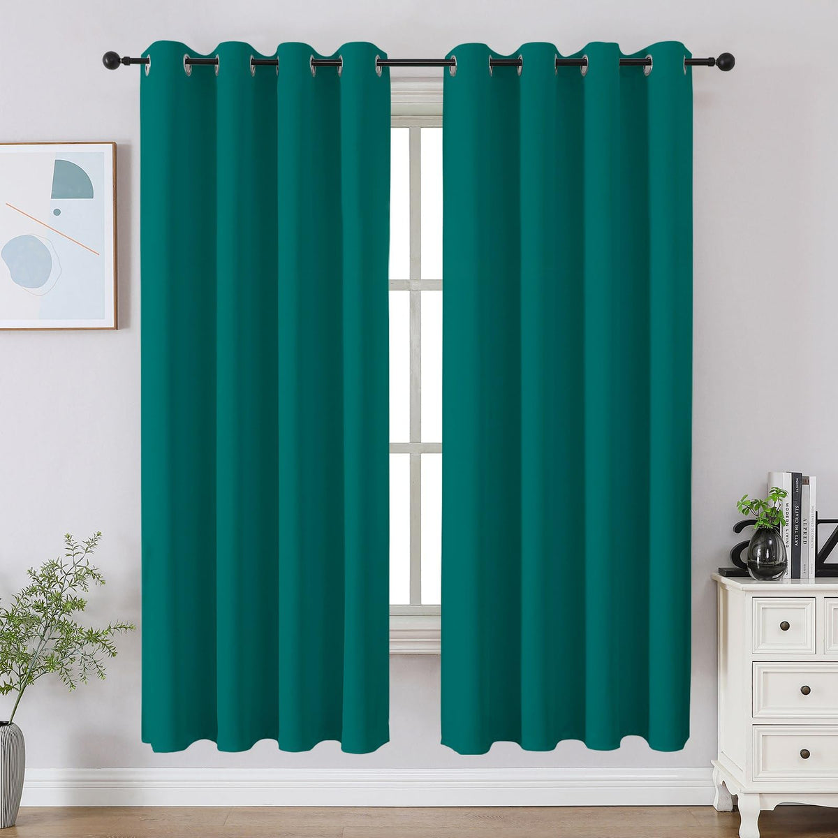 CUCRAF Beige Blackout Curtains 84 inch Length 2 Panels Set, Room Darkening Drapes for Living Room Bedroom, Thermal Insulated Light Blocking Grommet Window Curtain (W52 x L84 Inch)