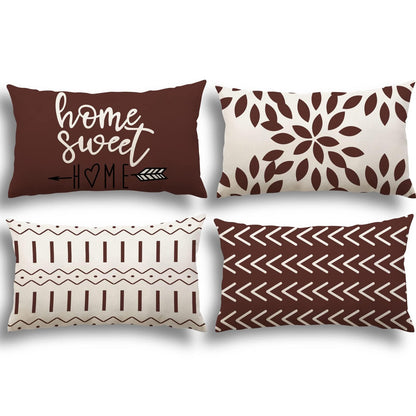 YCOLL Pillow Covers 18x18 Set of 4, Modern Sofa Throw Pillow Cover, Decorative Home Outdoor Linen Fabric Geometric Pillow Case for Couch Bed Car, Yellow