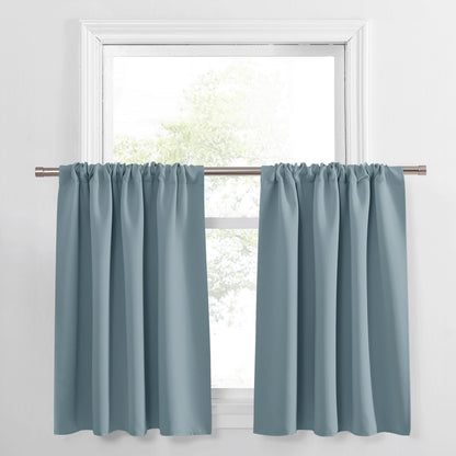 PONY DANCE Black Out Curtains 72 inch Long, Black, 2 Panels