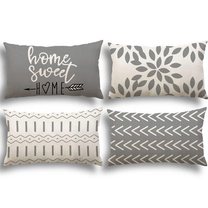 YCOLL Pillow Covers 18x18 Set of 4, Modern Sofa Throw Pillow Cover, Decorative Home Outdoor Linen Fabric Geometric Pillow Case for Couch Bed Car, Yellow