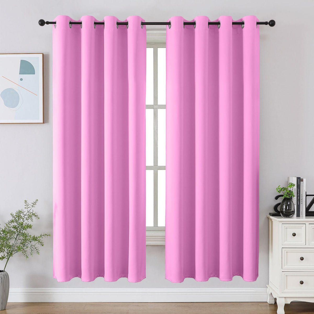 CUCRAF Beige Blackout Curtains 84 inch Length 2 Panels Set, Room Darkening Drapes for Living Room Bedroom, Thermal Insulated Light Blocking Grommet Window Curtain (W52 x L84 Inch)