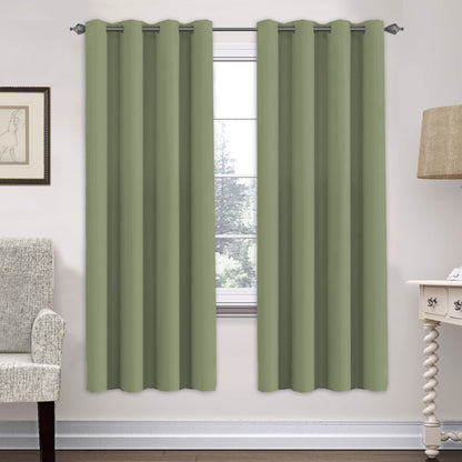 H.VERSAILTEX Blackout Curtains for Bedroom Thermal Insulated Room Darkening Living Room Curtains 63 Inch Long Grommet Privacy Protection Window Curtain Panels/Drapes for Nursery,2 Panels,Ivory/Cream