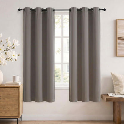 Simplebrand Sage Green Blackout Curtains 84 Inch Length 2 Panels Set for Bedroom/Living Room, Solid Room Darkening Thermal Insulated Grommet Energy Saving Window Treatment Drapes, Each 52" Wide