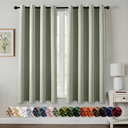 MIULEE Blackout Curtains for Bedroom 2 Panels 40 x 63 Inch Long Pink