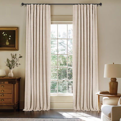 INOVADAY 100% Blackout Curtains for Bedroom Black Out Curtains 84 Inch Long