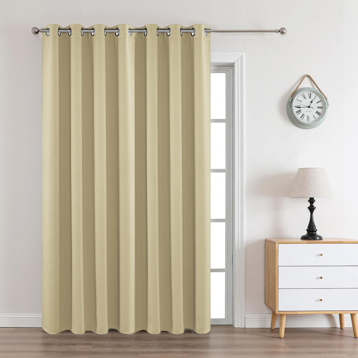 Joydeco Blackout Curtains for Bedroom 84 Inch - Black Out Curtains with Grommets Thermal Insulated Room Darkening Light Blocking, Noise Reducing & Wrinkle-Free Drapes for Living Room Windows, 2 Panels