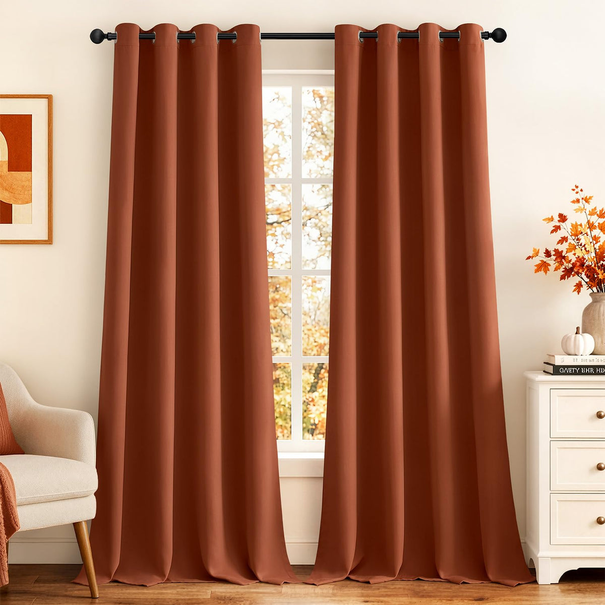MIULEE Light Pink Blackout Bedroom Curtains Drapes 84 Inch Long 52"x84"