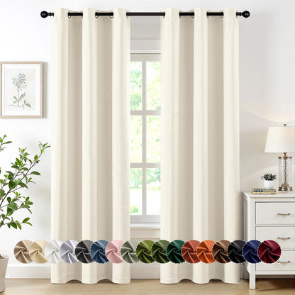 MIULEE Blackout Curtains for Bedroom 2 Panels 40 x 63 Inch Long Pink