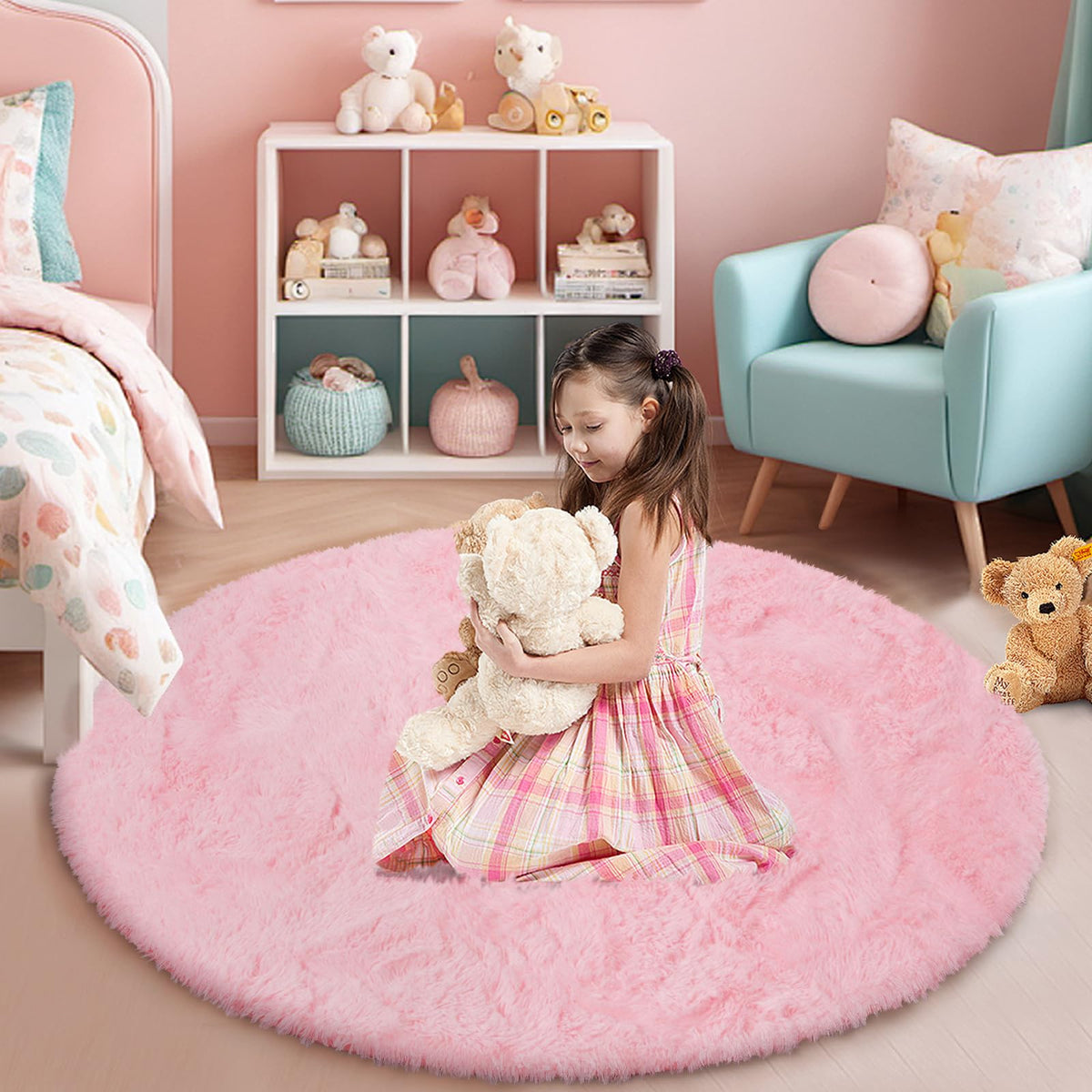 8x10 Fluffy Area Rugs for Living Room,Black Large Shag Area Rug for Bedroom