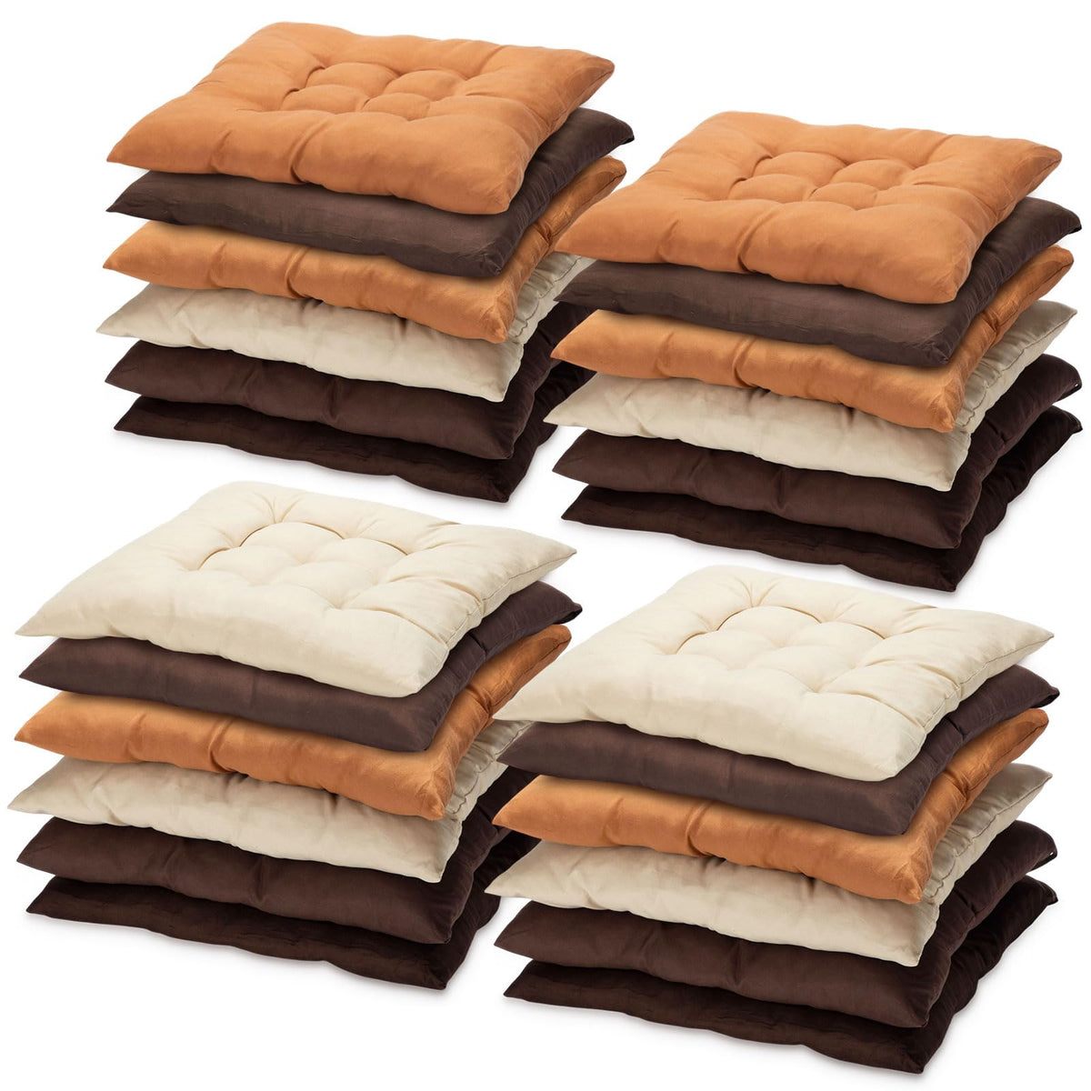 12 Pcs Bulk Floor Pillows Cushion for Kids Classroom,Coffee Color,Square
