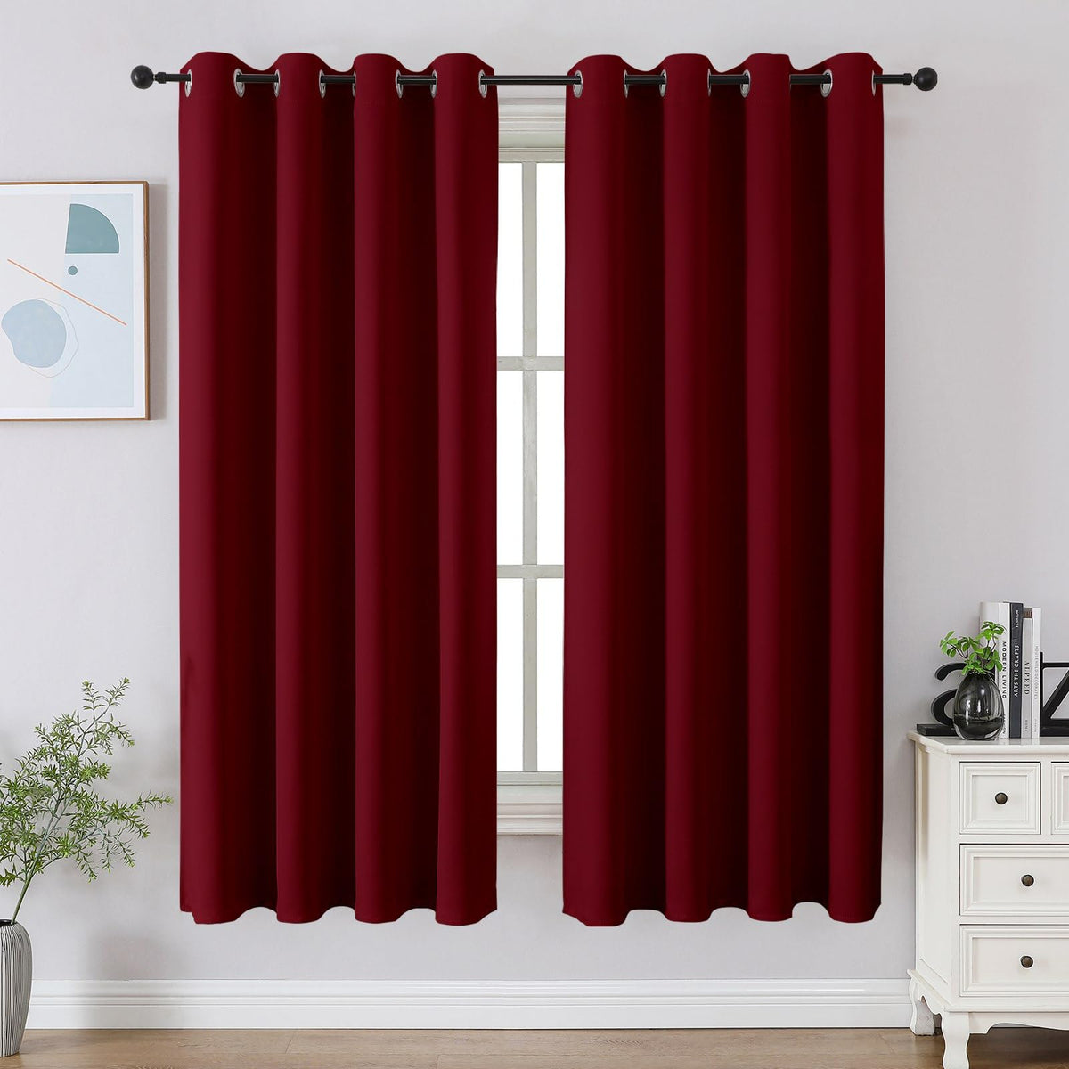 CUCRAF Beige Blackout Curtains 84 inch Length 2 Panels Set, Room Darkening Drapes for Living Room Bedroom, Thermal Insulated Light Blocking Grommet Window Curtain (W52 x L84 Inch)