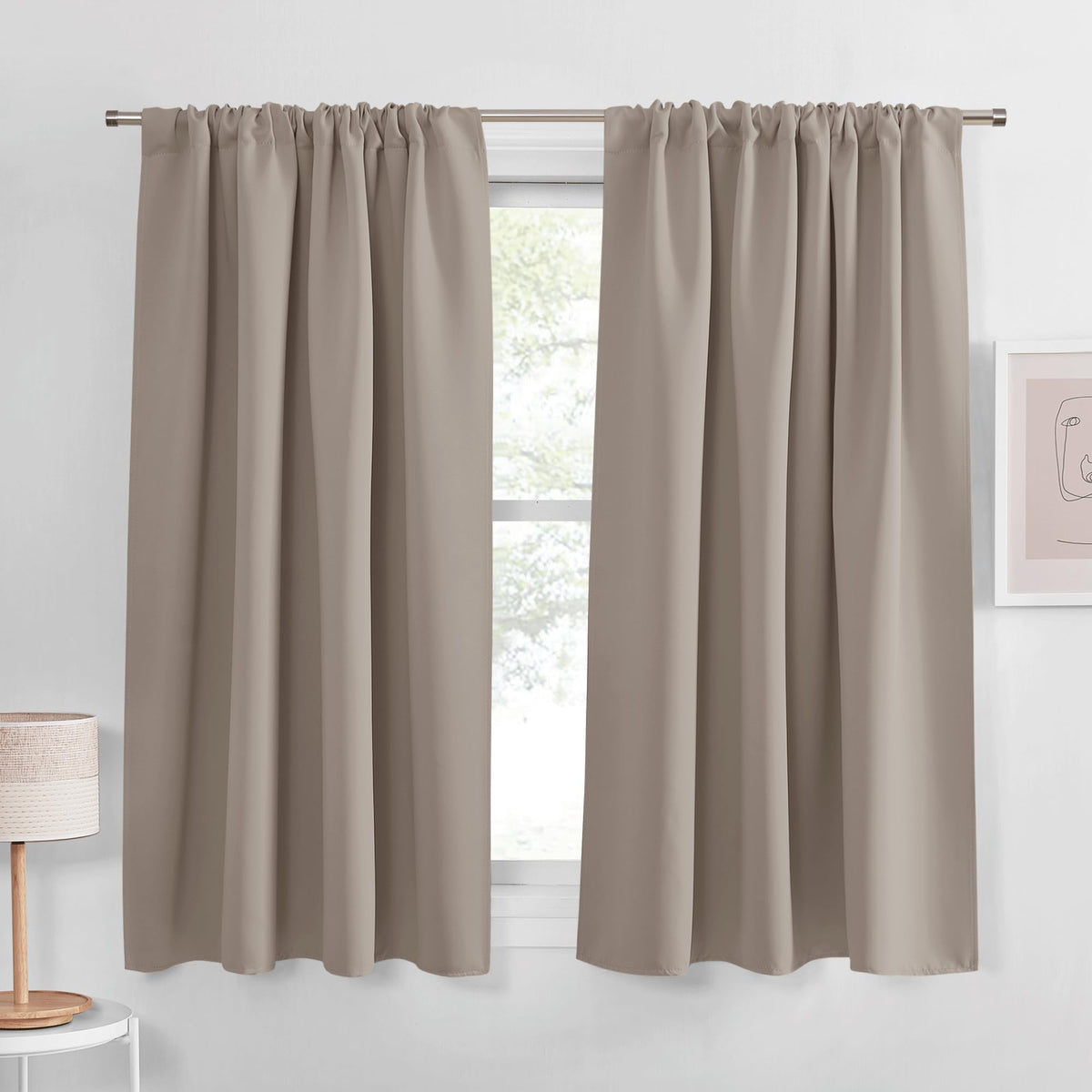 PONY DANCE Black Out Curtains 72 inch Long, Black, 2 Panels