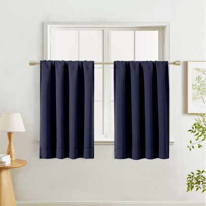 Lecloud Sage Green Room Darkening Curtains 54 Inch Length 2 Panels, Window Curtains for Bedroom, Energy Thermal Insulating Rod Pocket Curtain Drapes for Small Window, 40" W x 54" L