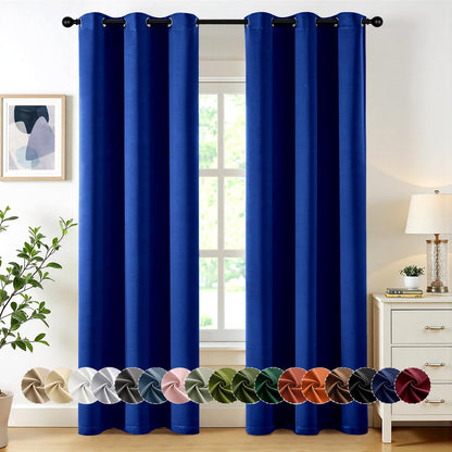 MIULEE Blackout Curtains for Bedroom 2 Panels 40 x 63 Inch Long Black