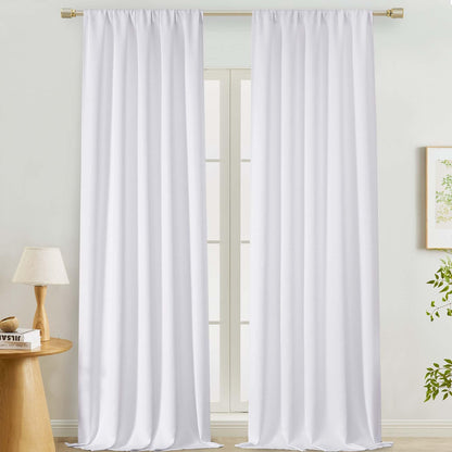 Lecloud Sage Green Room Darkening Curtains 54 Inch Length 2 Panels, Window Curtains for Bedroom, Energy Thermal Insulating Rod Pocket Curtain Drapes for Small Window, 40" W x 54" L