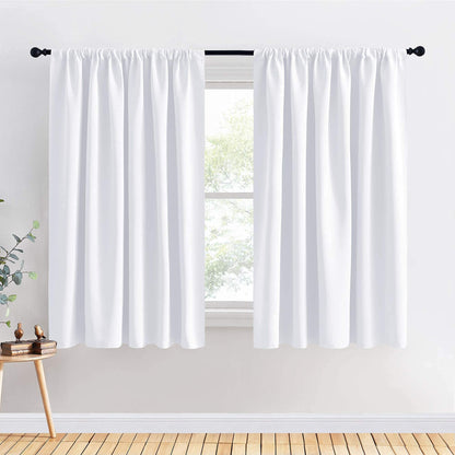 PONY DANCE Black Out Curtains 72 inch Long, Black, 2 Panels