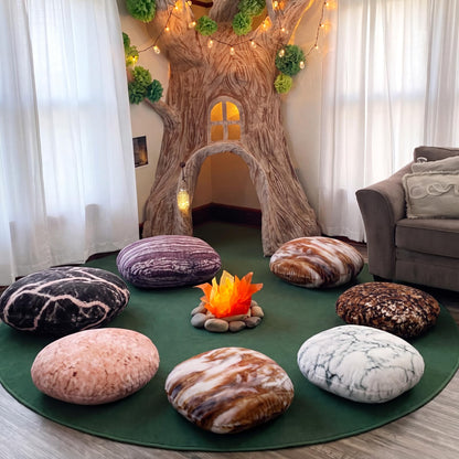 6 Pcs 13.78" Pink Donut Floor Pillow, for Donut Birthday Party Decor