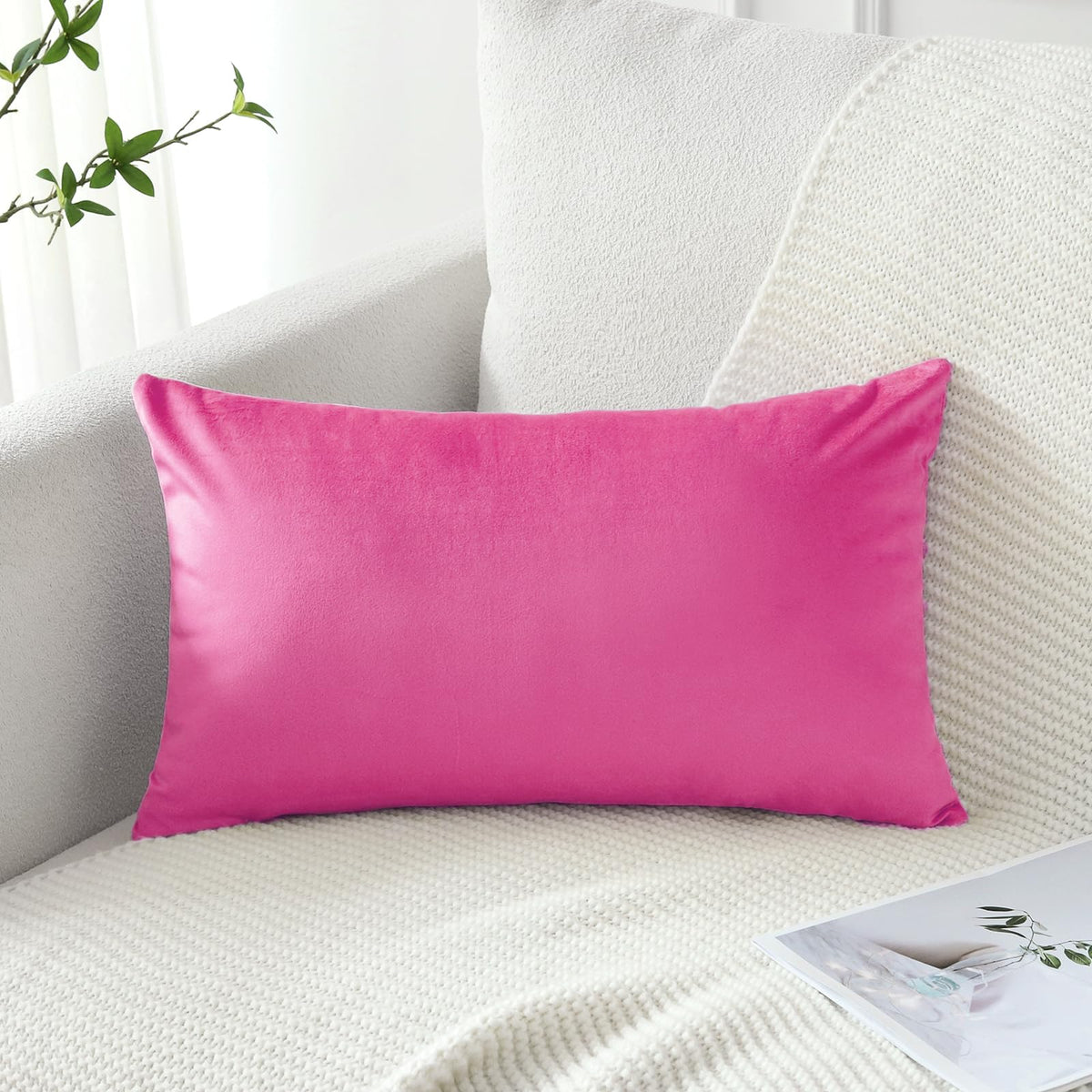 Artscope Luxury Velvet Pillow Covers Super Soft Decorative Square Throw Pillow Covers Case Cushion Covers for Sofa Couch Bedroom Car Decor 20x20 Inch Light Blue