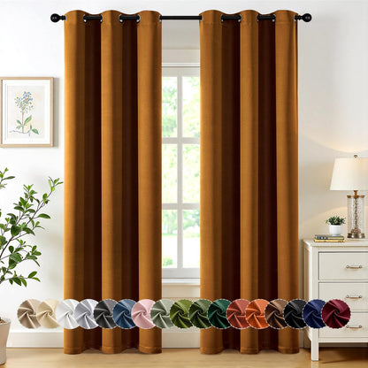 MIULEE Blackout Curtains for Bedroom 2 Panels 40 x 63 Inch Long Navy Blue