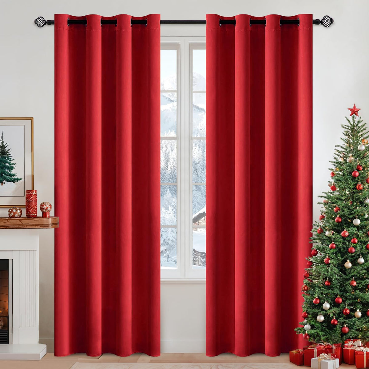 MIULEE Light Pink Blackout Bedroom Curtains Drapes 84 Inch Long 52"x84"