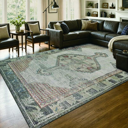 8x10 Rugs for Living Room Washable Green Area Rug Rugs for Bedroom