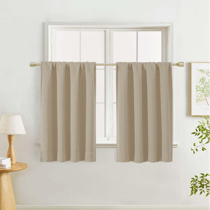 Lecloud Sage Green Room Darkening Curtains 54 Inch Length 2 Panels, Window Curtains for Bedroom, Energy Thermal Insulating Rod Pocket Curtain Drapes for Small Window, 40" W x 54" L