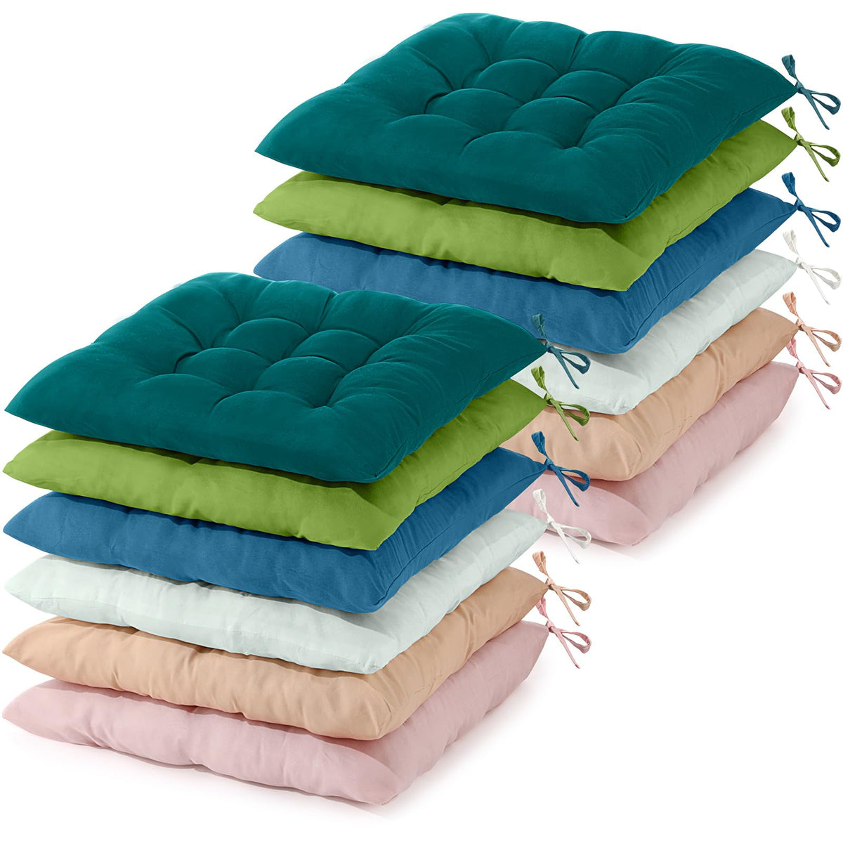 12 Pcs Bulk Floor Pillows Cushion for Kids Classroom,Coffee Color,Square