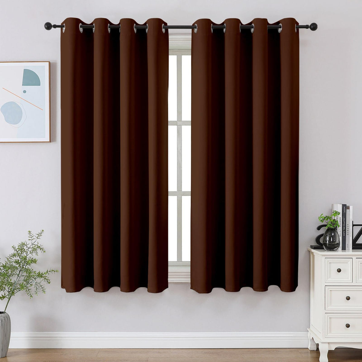 CUCRAF Beige Blackout Curtains 84 inch Length 2 Panels Set, Room Darkening Drapes for Living Room Bedroom, Thermal Insulated Light Blocking Grommet Window Curtain (W52 x L84 Inch)