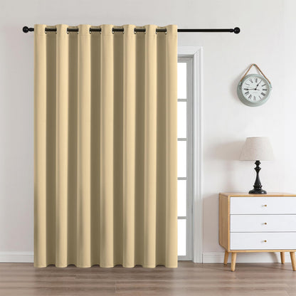 CUCRAF Beige Blackout Curtains 84 inch Length 2 Panels Set, Room Darkening Drapes for Living Room Bedroom, Thermal Insulated Light Blocking Grommet Window Curtain (W52 x L84 Inch)