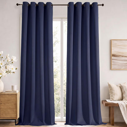 Simplebrand Sage Green Blackout Curtains 84 Inch Length 2 Panels Set for Bedroom/Living Room, Solid Room Darkening Thermal Insulated Grommet Energy Saving Window Treatment Drapes, Each 52" Wide
