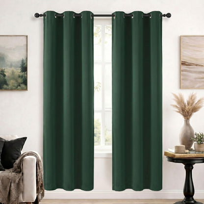 Simplebrand Sage Green Blackout Curtains 84 Inch Length 2 Panels Set for Bedroom/Living Room, Solid Room Darkening Thermal Insulated Grommet Energy Saving Window Treatment Drapes, Each 52" Wide