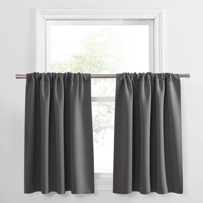 PONY DANCE Black Out Curtains 72 inch Long, Black, 2 Panels